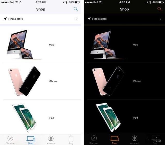 发现新大陆 Apple Store应用有夜间模式？